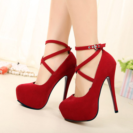 beautiful red shoes high heels